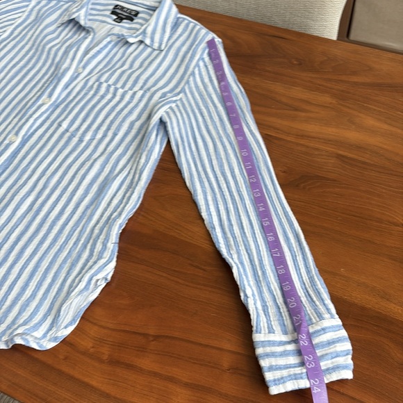 J. Crew Classic-fit soft gauze shirt in stripe Size 8 - Picture 7 of 8